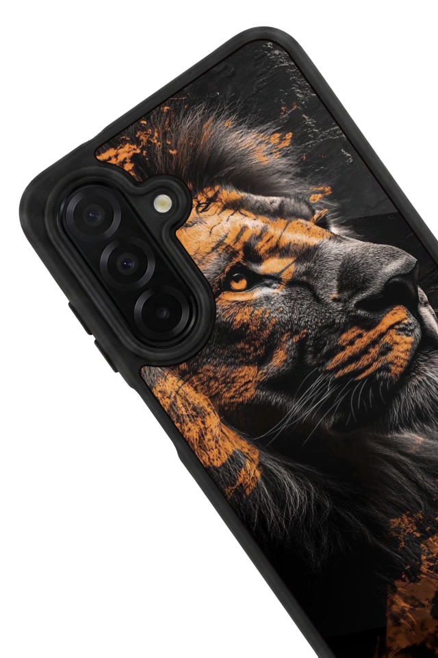 Samsung Galaxy A36 Uyumlu Aslan Tasarımlı Glossy Premium Kılıf