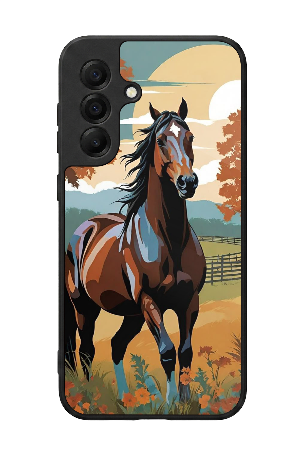 Samsung Galaxy A17 Uyumlu At Horse Tasarımlı Glossy Premium Kılıf