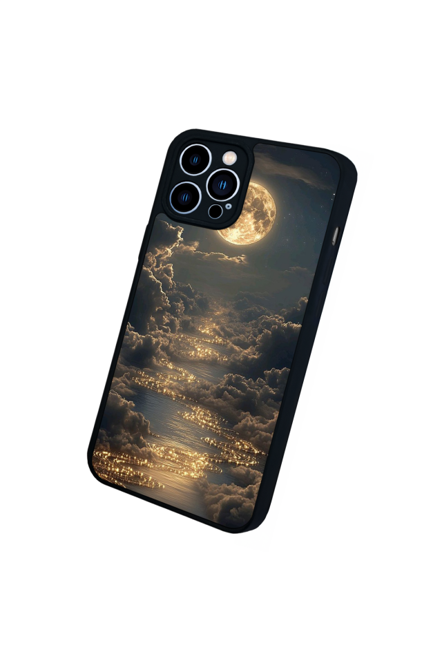 iPhone 12 Pro Max Uyumlu Ay Tasarımlı Glossy Premium Kılıf