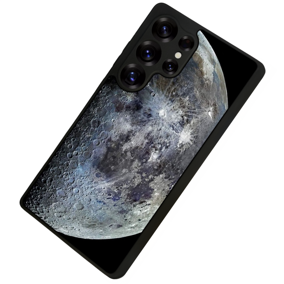 Samsung Galaxy S25 Ultra Uyumlu Ay Tasarımlı Glossy Premium Kılıf