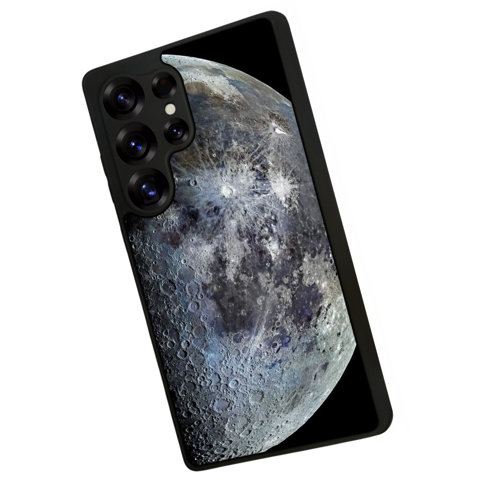Samsung Galaxy S25 Ultra Uyumlu Ay Tasarımlı Glossy Premium Kılıf