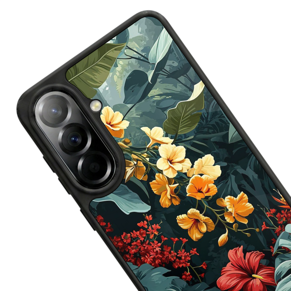 Samsung Galaxy A37 Uyumlu Botanik Tasarımlı Glossy Premium Kılıf