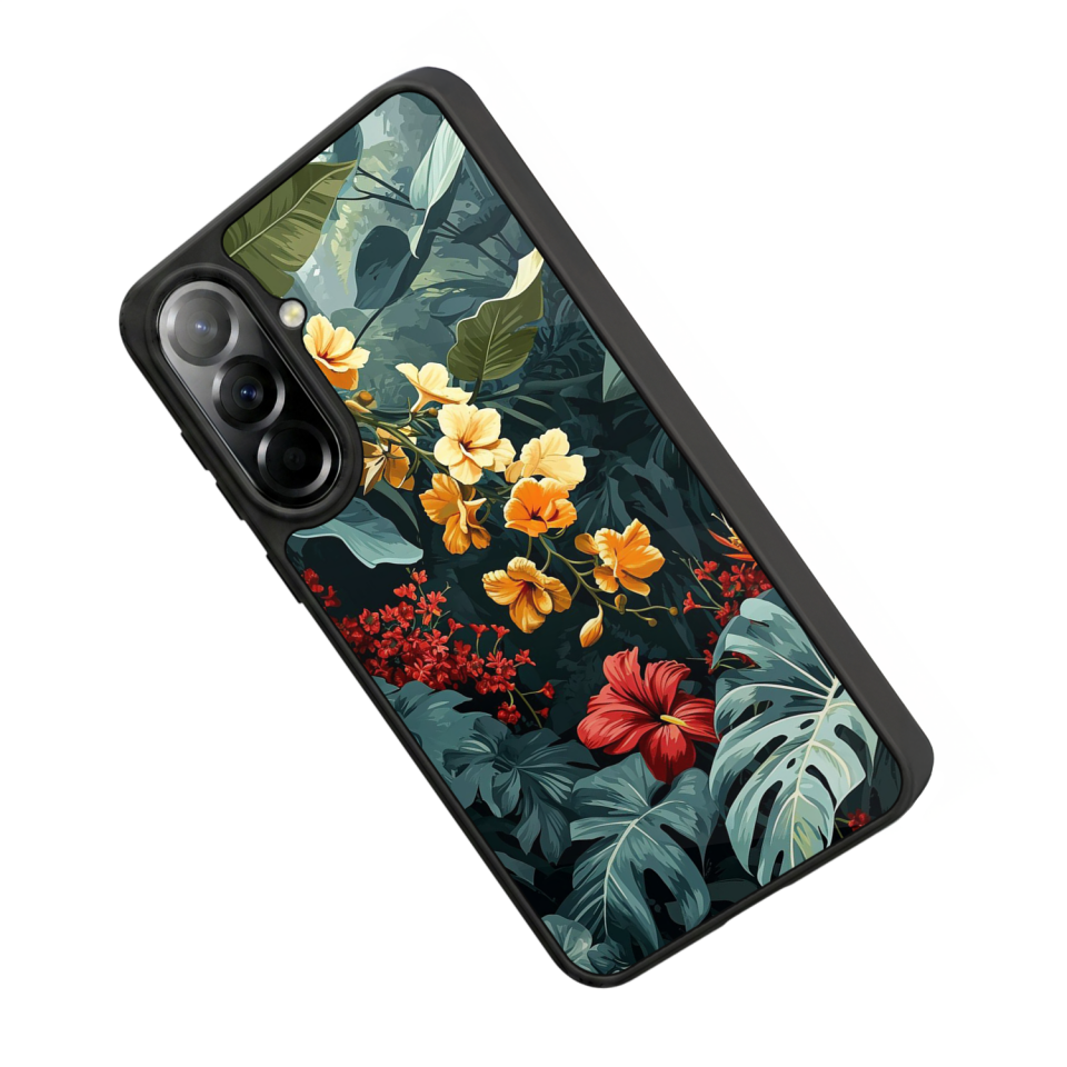 Samsung Galaxy A37 Uyumlu Botanik Tasarımlı Glossy Premium Kılıf