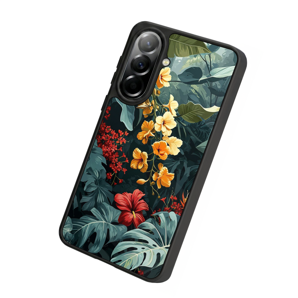 Samsung Galaxy A37 Uyumlu Botanik Tasarımlı Glossy Premium Kılıf