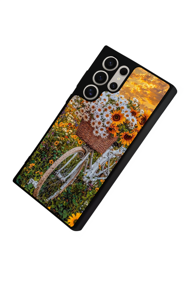 Samsung Galaxy S23 Ultra Uyumlu Cicek Tasarımlı Glossy Premium Kılıf