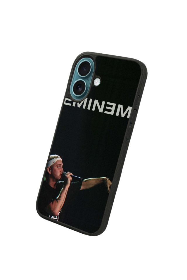 iPhone 16 Plus Uyumlu Eminem Tasarımlı Glossy Premium Kılıf
