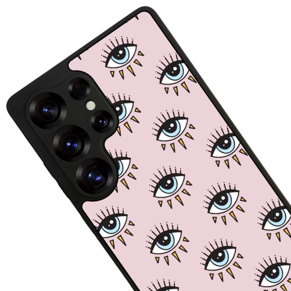 Samsung Galaxy S25 Ultra Uyumlu Göz Tasarımlı Glossy Premium Kılıf