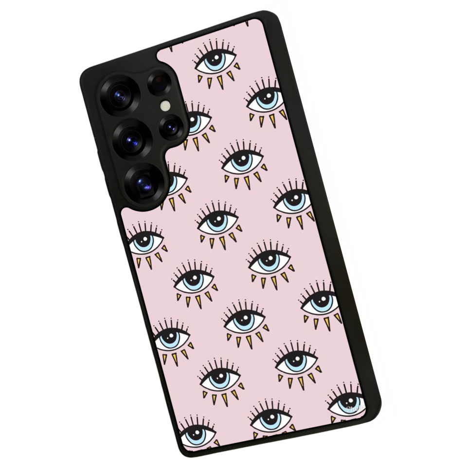Samsung Galaxy S25 Ultra Uyumlu Göz Tasarımlı Glossy Premium Kılıf