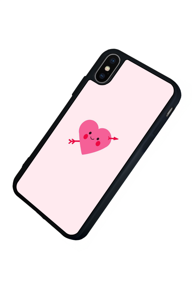 iPhone XS Max Uyumlu Kalp Love Tasarımlı Glossy Premium Kılıf
