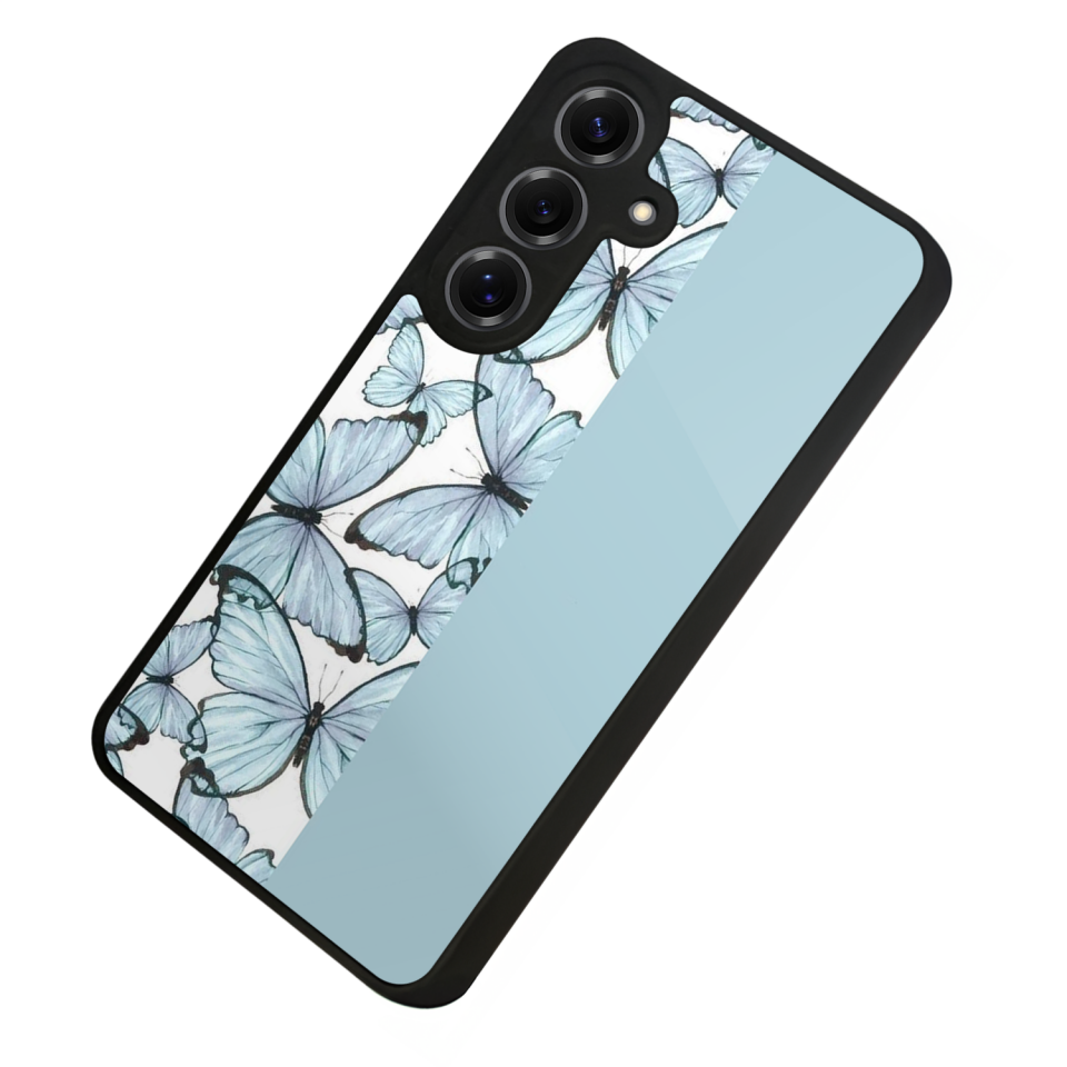 Samsung Galaxy S25 Uyumlu Kelebek Tasarımlı Glossy Premium Kılıf