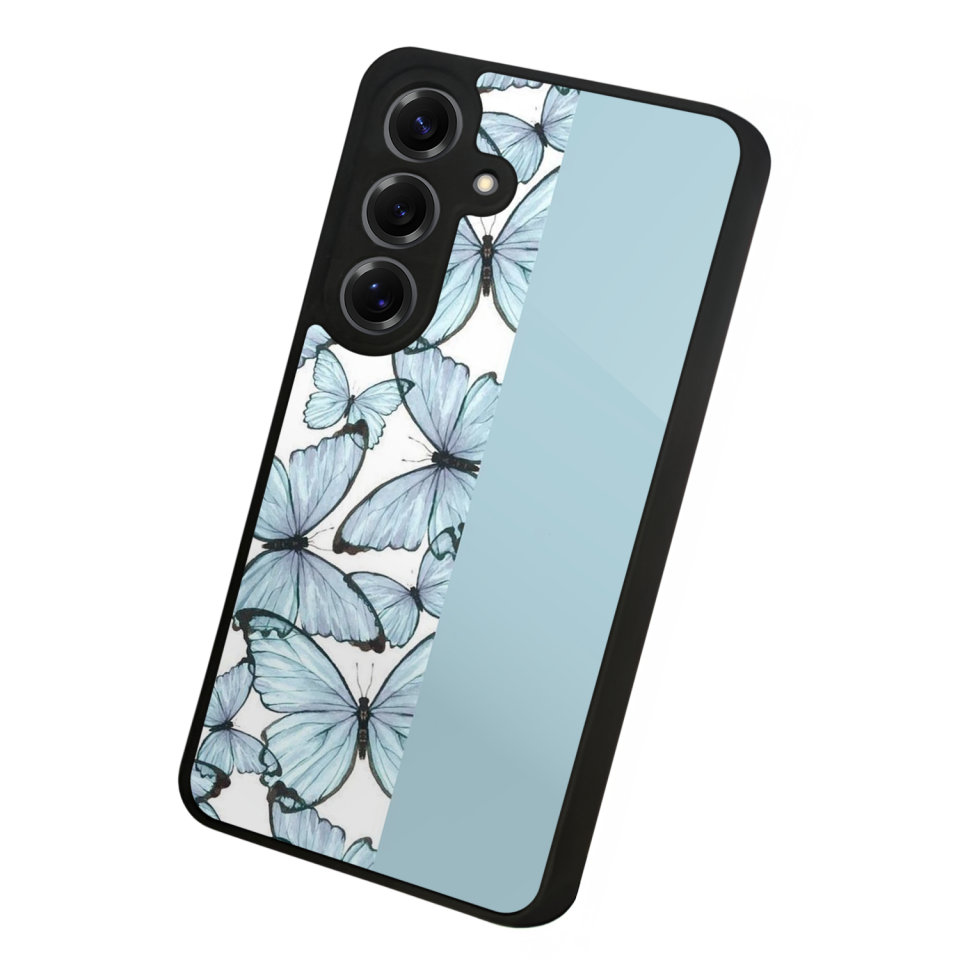 Samsung Galaxy S25 Uyumlu Kelebek Tasarımlı Glossy Premium Kılıf