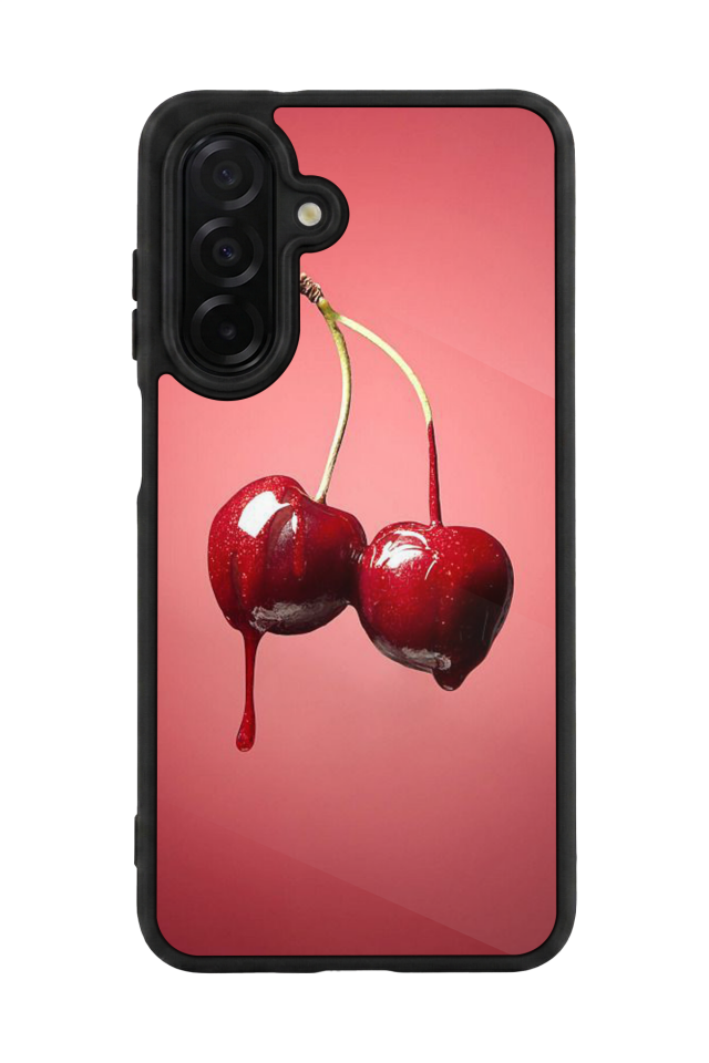 Samsung Galaxy A56 Uyumlu Kiraz Tasarımlı Glossy Premium Kılıf