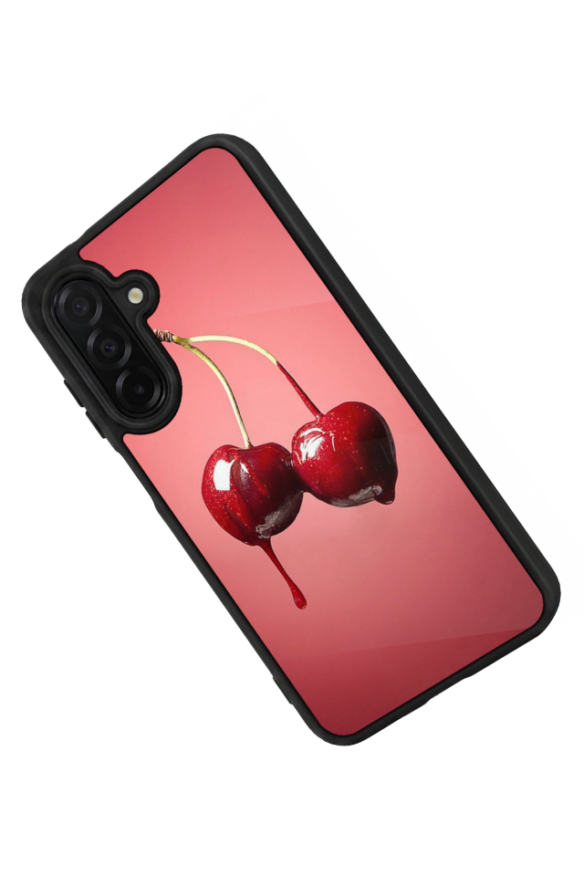 Samsung Galaxy A56 Uyumlu Kiraz Tasarımlı Glossy Premium Kılıf
