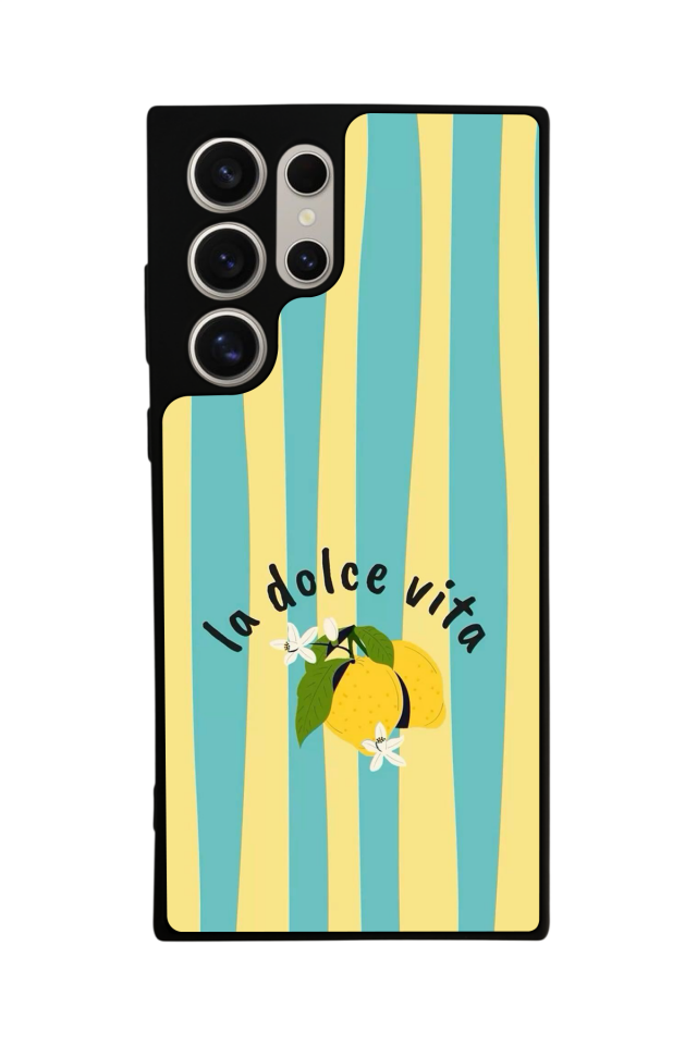 Samsung Galaxy S24 Ultra Uyumlu Limon Tasarımlı Glossy Premium Kılıf
