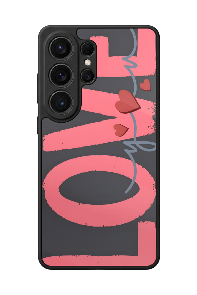 Samsung Galaxy S26 Ultra Uyumlu Love Tasarımlı Glossy Premium Kılıf