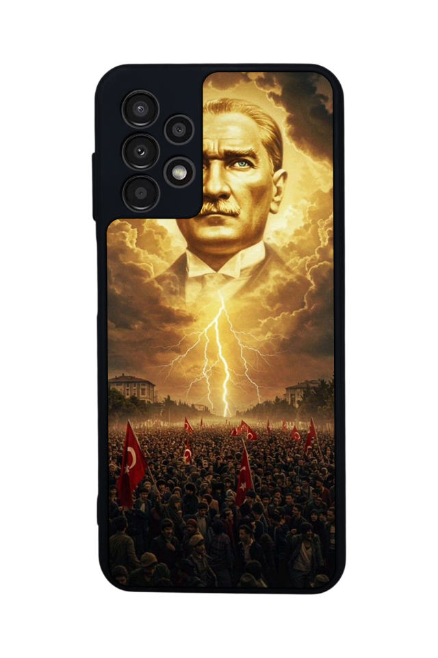 Samsung Galaxy A13 Uyumlu Mustafa Kemal Ataturk Tasarımlı Glossy Premium Kılıf