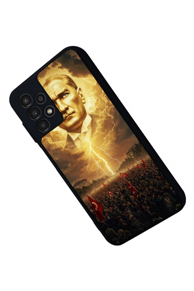 Samsung Galaxy A13 Uyumlu Mustafa Kemal Ataturk Tasarımlı Glossy Premium Kılıf