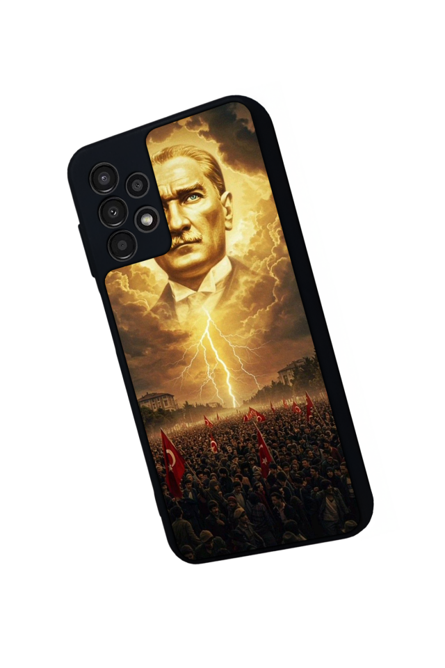 Samsung Galaxy A13 Uyumlu Mustafa Kemal Ataturk Tasarımlı Glossy Premium Kılıf