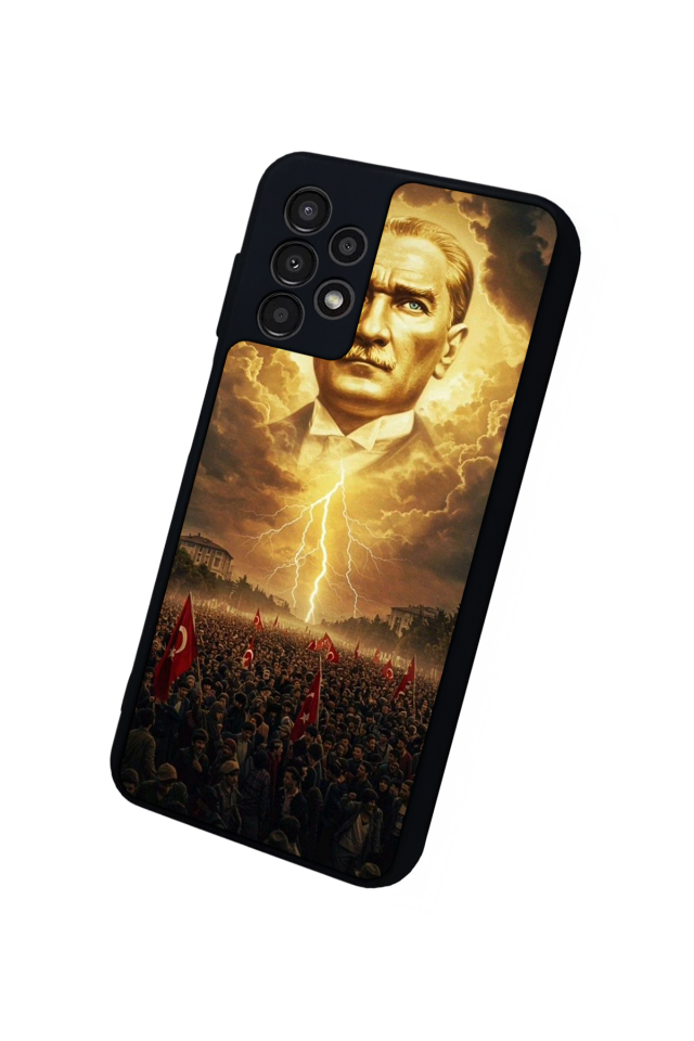 Samsung Galaxy A13 Uyumlu Mustafa Kemal Ataturk Tasarımlı Glossy Premium Kılıf