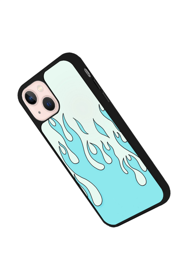 iPhone 15 Plus Uyumlu Retro Flame Patterns Tasarımlı Glossy Premium Kılıf