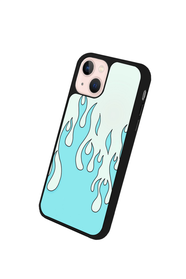 iPhone 15 Plus Uyumlu Retro Flame Patterns Tasarımlı Glossy Premium Kılıf