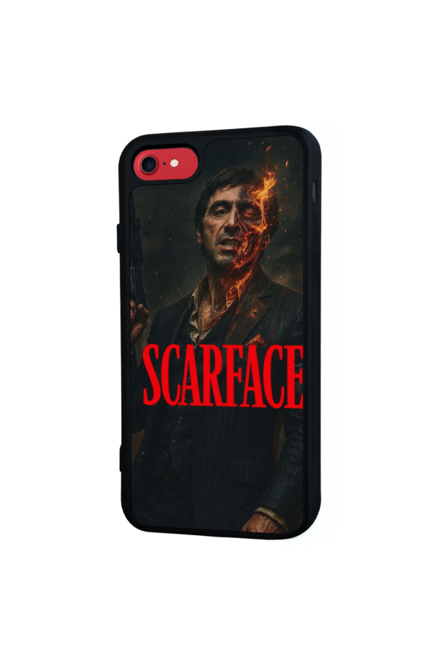 iPhone 8 Uyumlu Scarface Tasarımlı Glossy Premium Kılıf