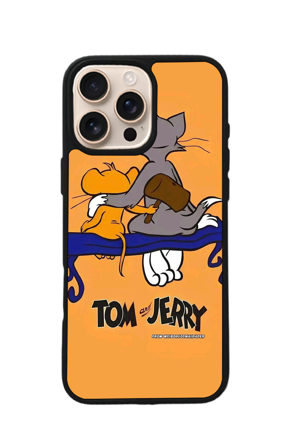 iPhone 16 Pro Uyumlu Tom And Jerry Tasarımlı Glossy Premium Kılıf