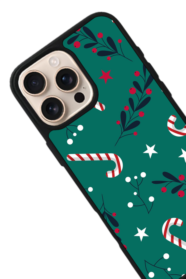 iPhone 16 Pro Max Uyumlu Yilbasi Christmas Tasarımlı Glossy Premium Kılıf