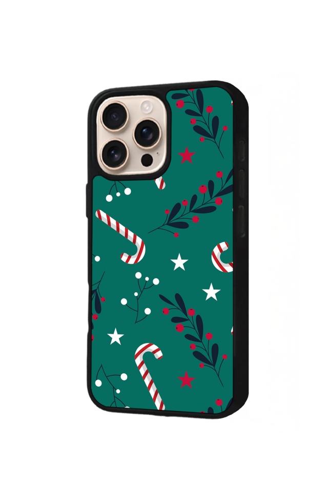 iPhone 16 Pro Max Uyumlu Yilbasi Christmas Tasarımlı Glossy Premium Kılıf