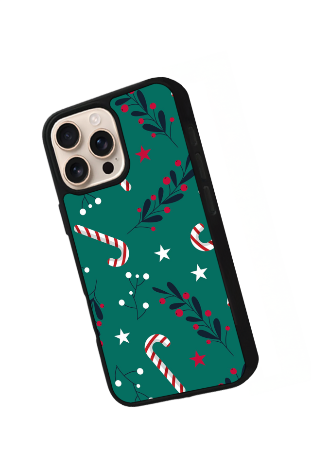 iPhone 16 Pro Max Uyumlu Yilbasi Christmas Tasarımlı Glossy Premium Kılıf