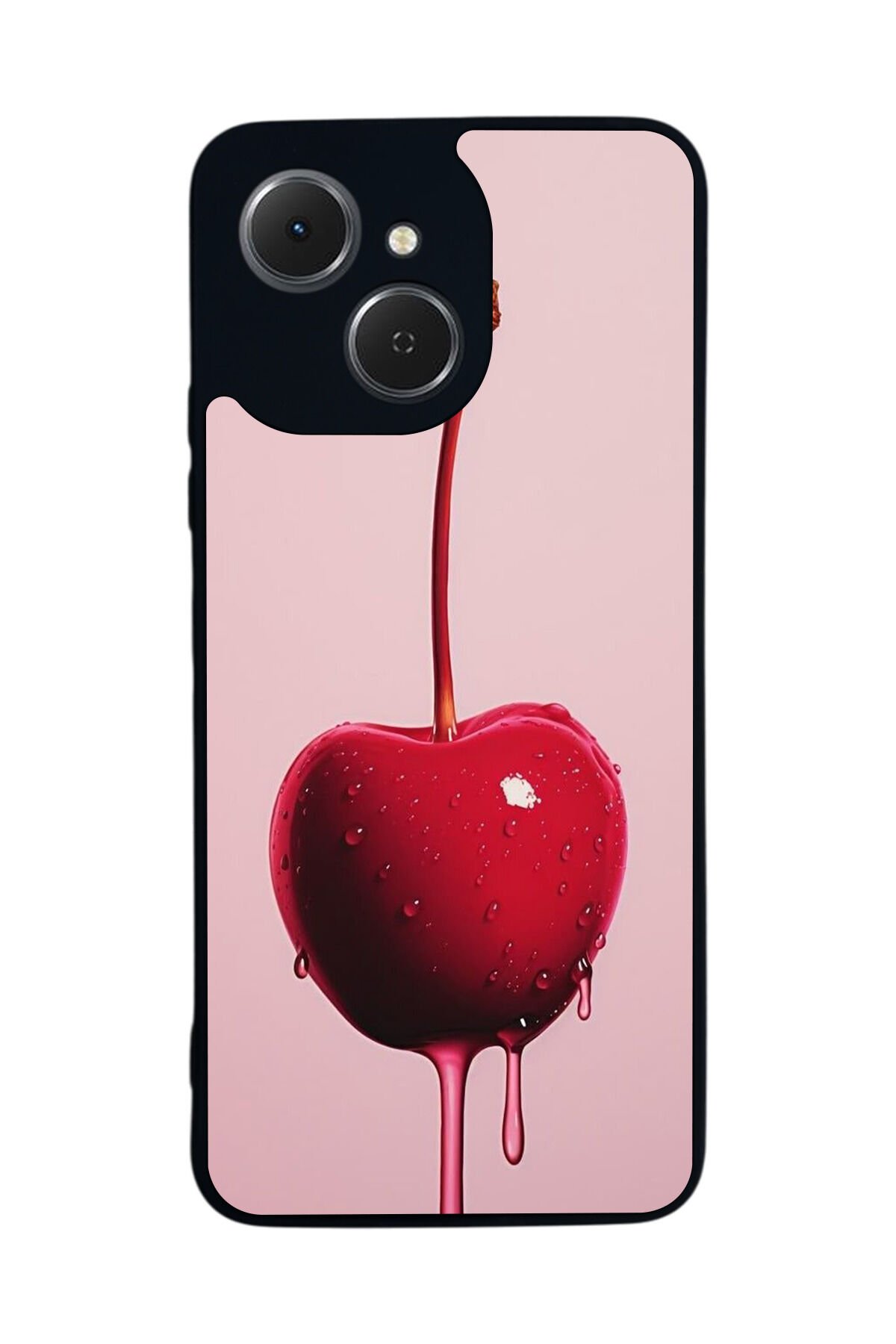 Tecno Spark 40C Uyumlu Kiraz Tasarımlı Glossy Premium Kılıf