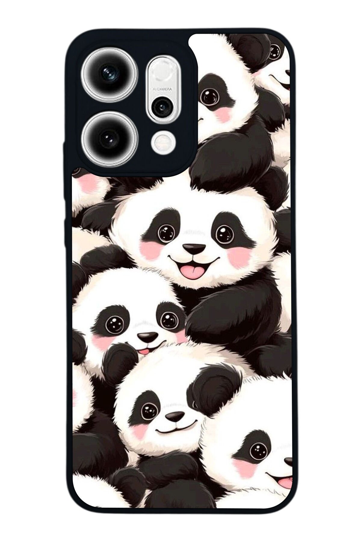 Oppo Reno 14 Uyumlu Panda Tasarımlı Glossy Premium Kılıf
