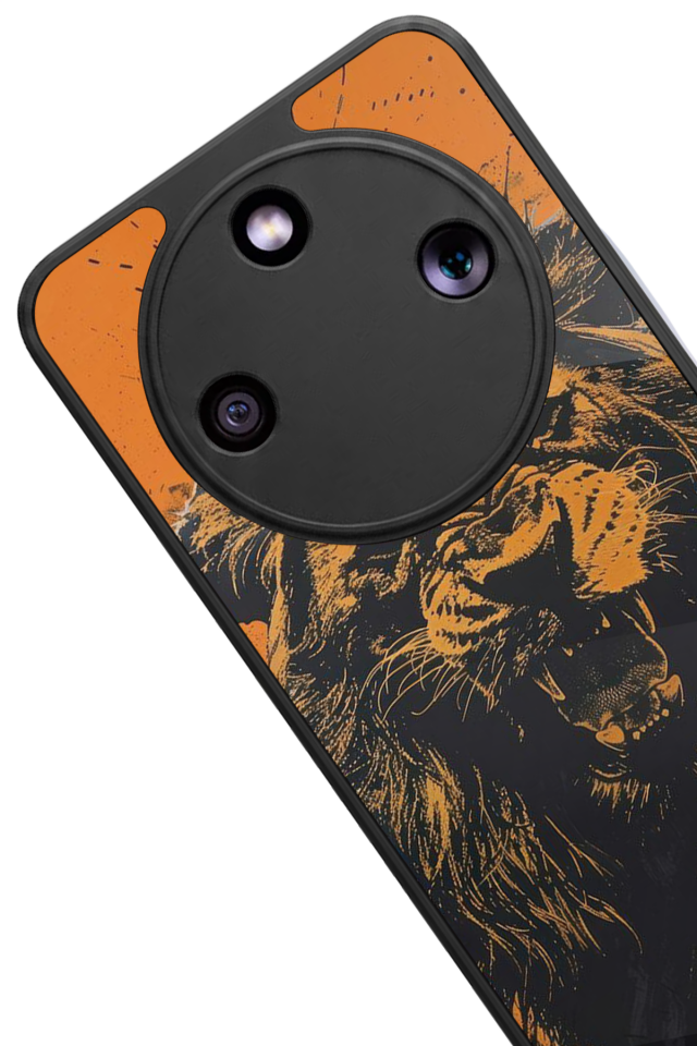 Honor Magic 8 Lite Uyumlu Aslan Tasarımlı Glossy Premium Kılıf