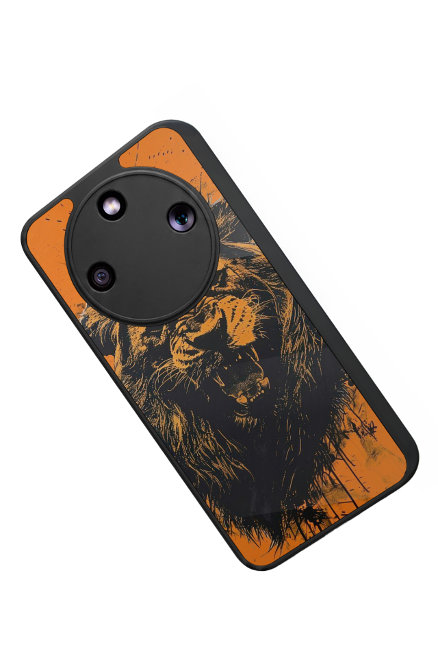 Honor Magic 8 Lite Uyumlu Aslan Tasarımlı Glossy Premium Kılıf