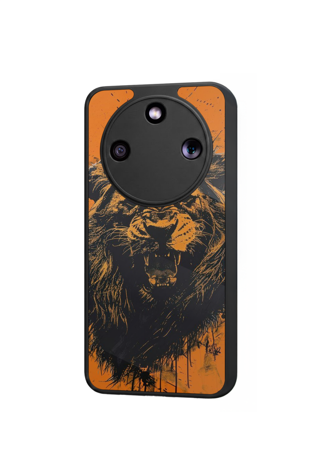 Honor Magic 8 Lite Uyumlu Aslan Tasarımlı Glossy Premium Kılıf