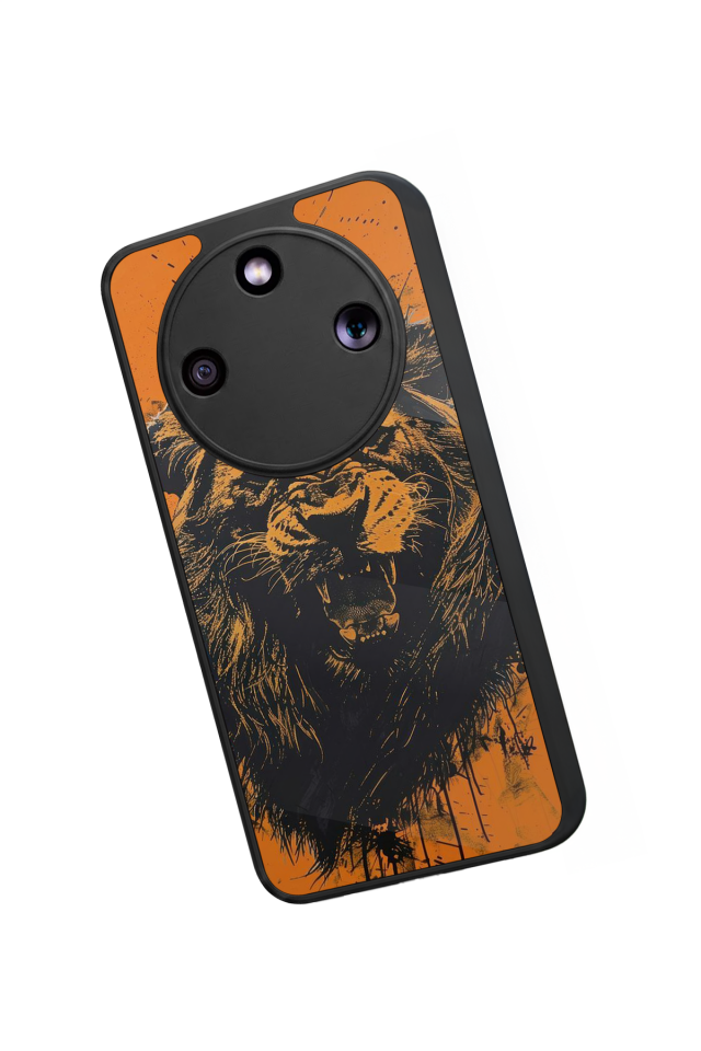 Honor Magic 8 Lite Uyumlu Aslan Tasarımlı Glossy Premium Kılıf