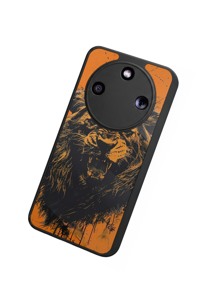 Honor Magic 8 Lite Uyumlu Aslan Tasarımlı Glossy Premium Kılıf