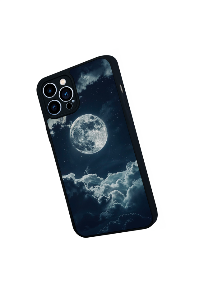 iPhone 12 Pro Max Uyumlu Ay Tasarımlı Glossy Premium Kılıf