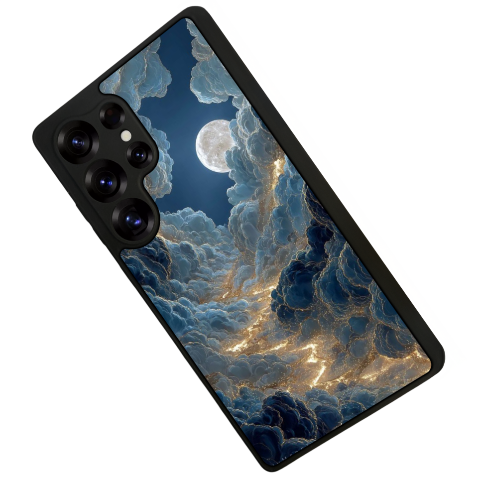 Samsung Galaxy S25 Ultra Uyumlu Ay Tasarımlı Glossy Premium Kılıf