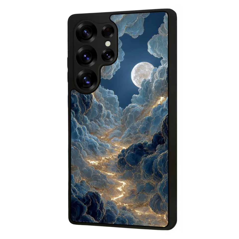 Samsung Galaxy S25 Ultra Uyumlu Ay Tasarımlı Glossy Premium Kılıf