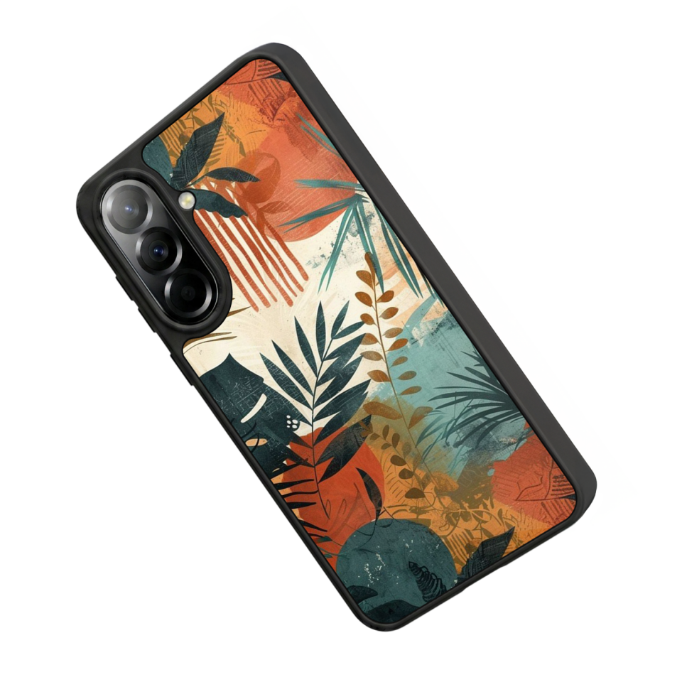 Samsung Galaxy A37 Uyumlu Botanik Tasarımlı Glossy Premium Kılıf