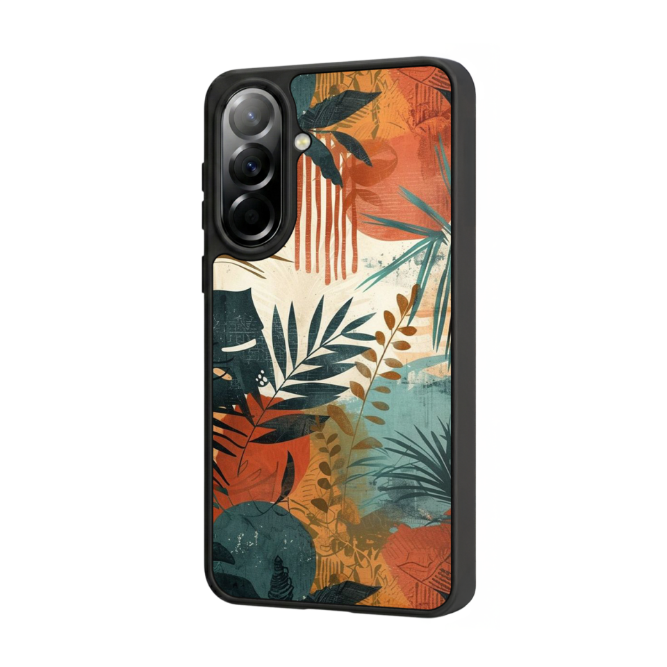 Samsung Galaxy A37 Uyumlu Botanik Tasarımlı Glossy Premium Kılıf
