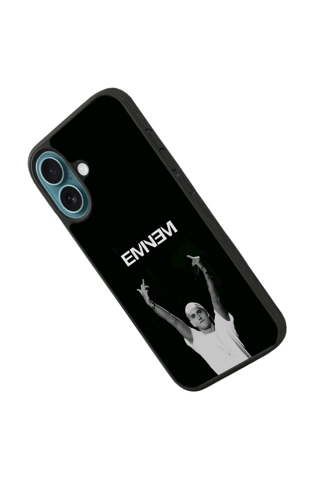 iPhone 16 Plus Uyumlu Eminem Tasarımlı Glossy Premium Kılıf