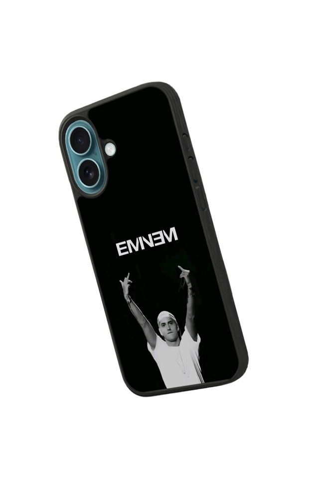 iPhone 16 Plus Uyumlu Eminem Tasarımlı Glossy Premium Kılıf