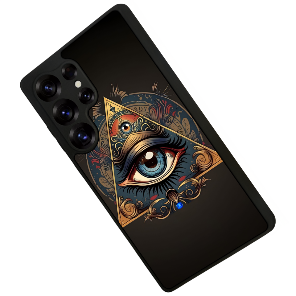Samsung Galaxy S25 Ultra Uyumlu Göz Tasarımlı Glossy Premium Kılıf