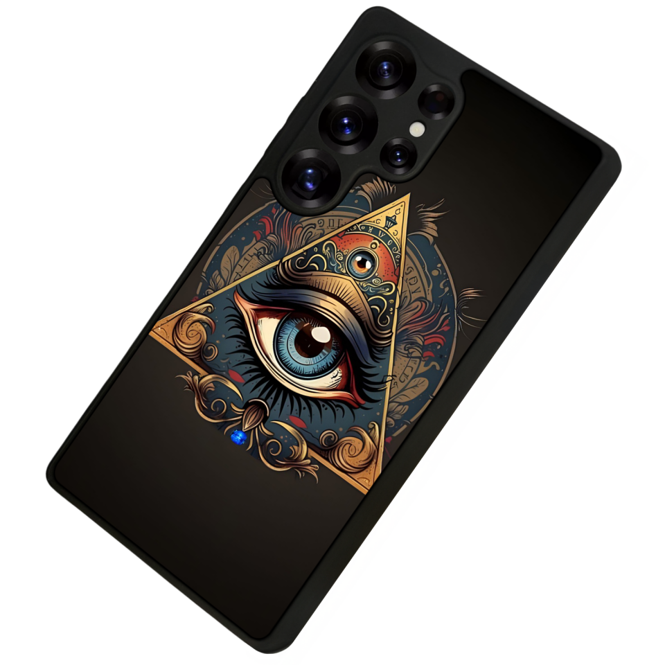 Samsung Galaxy S25 Ultra Uyumlu Göz Tasarımlı Glossy Premium Kılıf