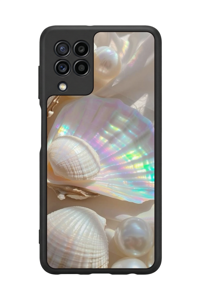Samsung Galaxy M32 Uyumlu  İnci Tasarımlı Glossy Premium Kılıf