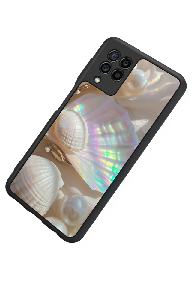 Samsung Galaxy M32 Uyumlu  İnci Tasarımlı Glossy Premium Kılıf