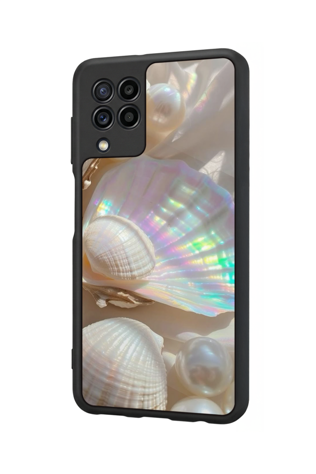 Samsung Galaxy M32 Uyumlu  İnci Tasarımlı Glossy Premium Kılıf