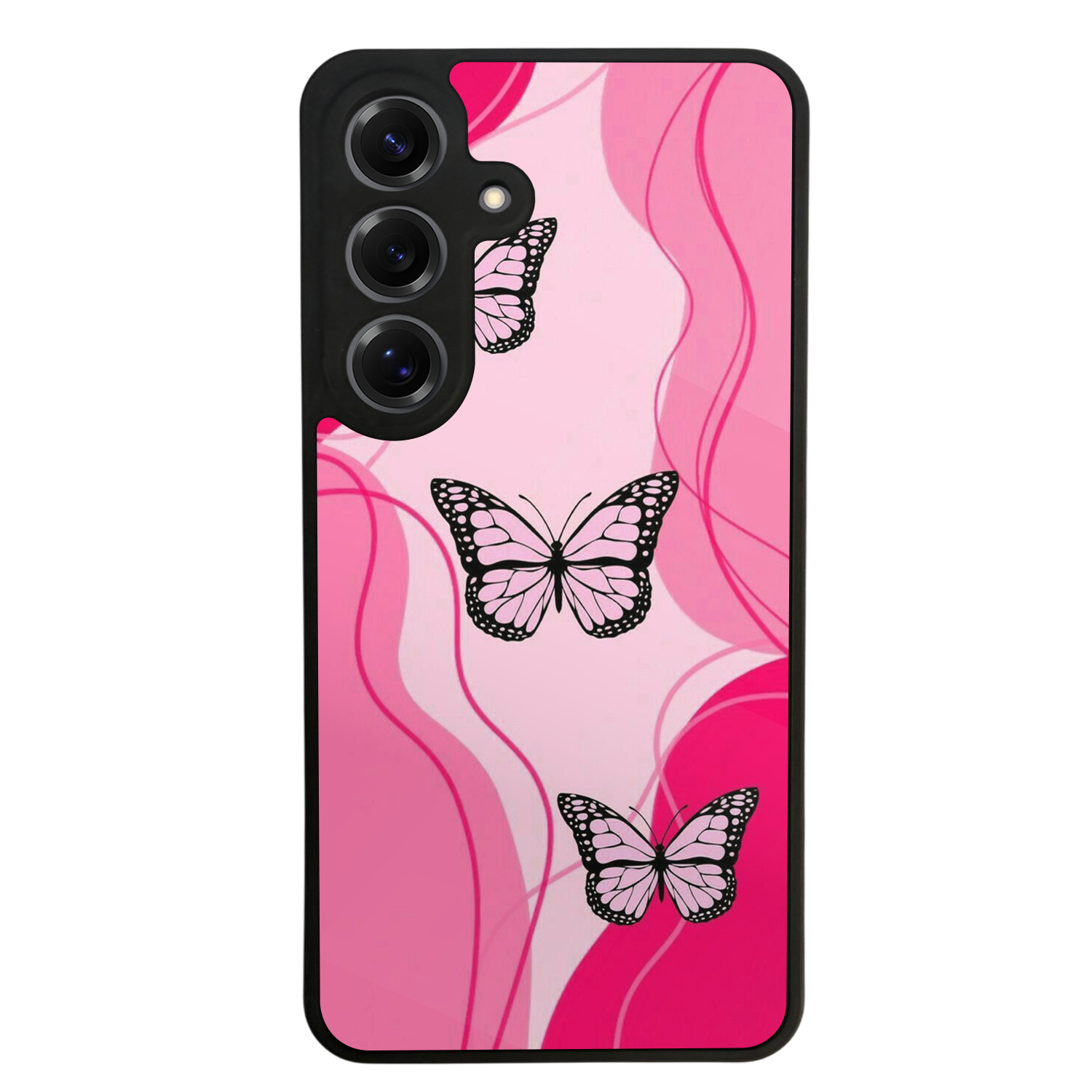 Samsung Galaxy S25 Uyumlu Kelebek Tasarımlı Glossy Premium Kılıf
